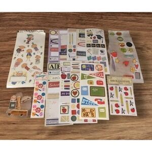 Stickers School Days Scrapbooking  Sheets Teachers New & Used Assorted Set Of 15